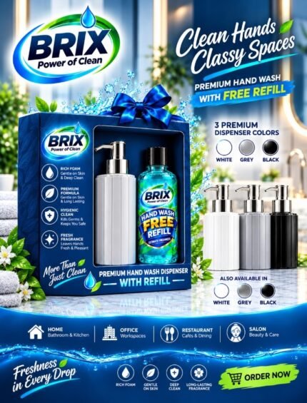 BRIX Luxury Hand Wash Dispenser — FREE Hand Wash Refill